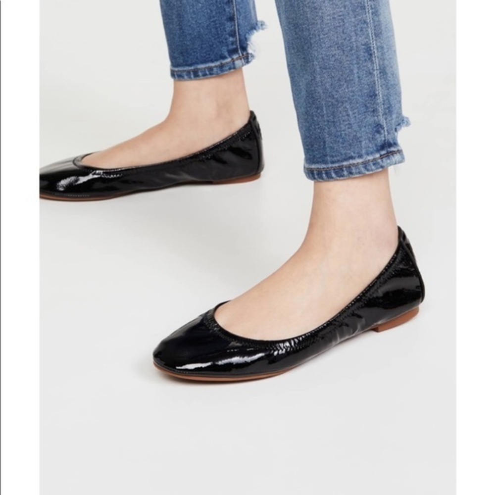 Tory Burch Black Flats Timeless Elegance